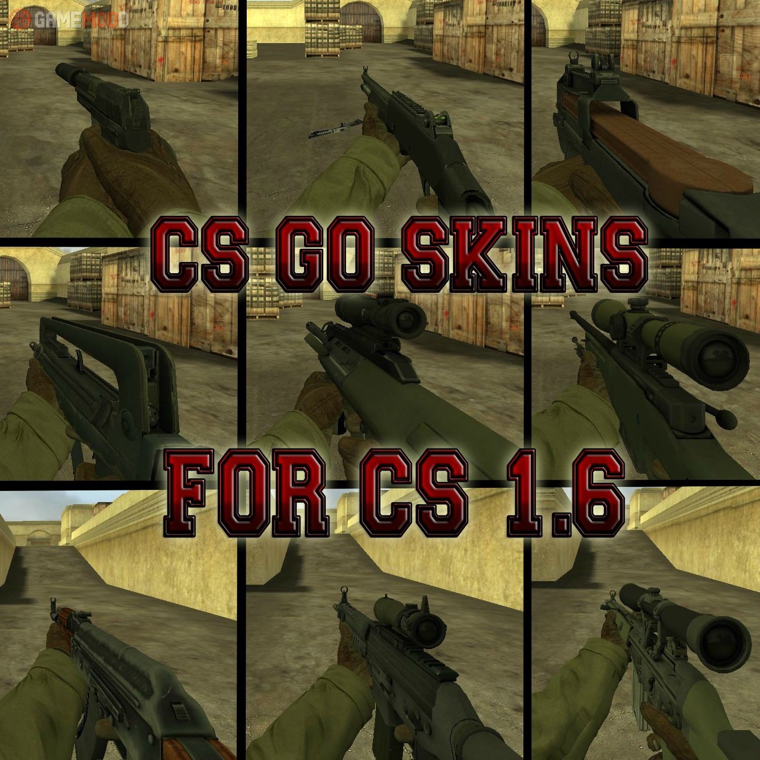 Cs 1.6 cs go weapon skin pack