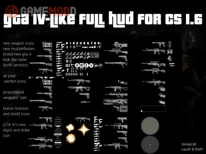 GTA IV-Like Full HUD for CS 1.6