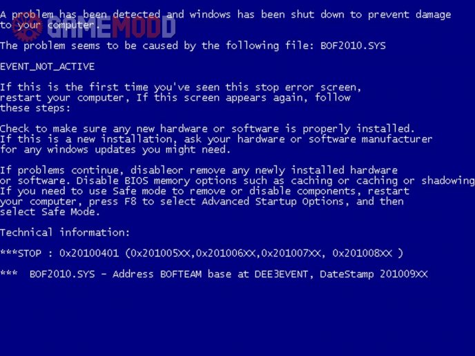 Blue Screen of Death as a loading background