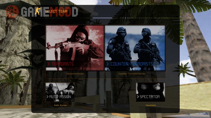 Team Menu and part of Specbar image - righT.GUI mod for Counter-Strike:  Source - ModDB