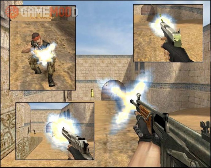 Blue-Yellow Muzzle Flash