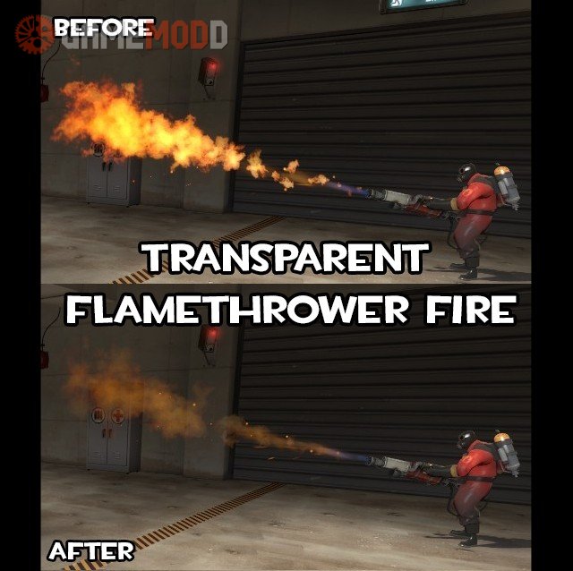 Transparent Flamethrower Fire