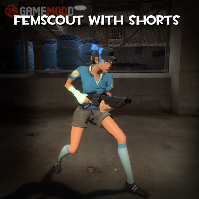 Femscout with shorts