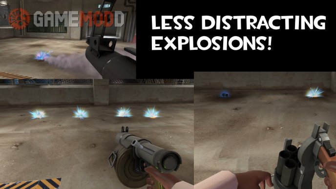 Less distracting explosions